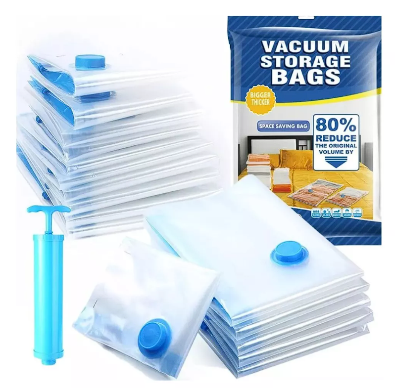 Kit X5 Bolsas Empaque Al Vacio + Bomba